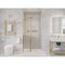 Anzzi 33.3 in. x 72 in. H Hinged Frameless Shower Door in Brushed Gold w/ Tsunami Guard Tempered Glass SD-AZ14-01BG - alternate 8
